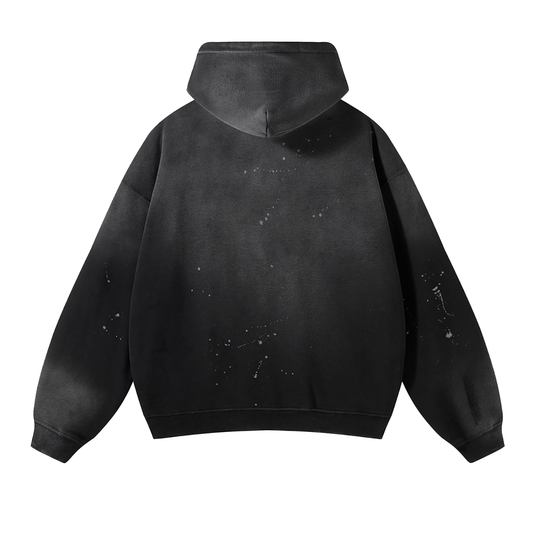 "Childsplay" Vintage Wash Frayed Fleece Hoodie
