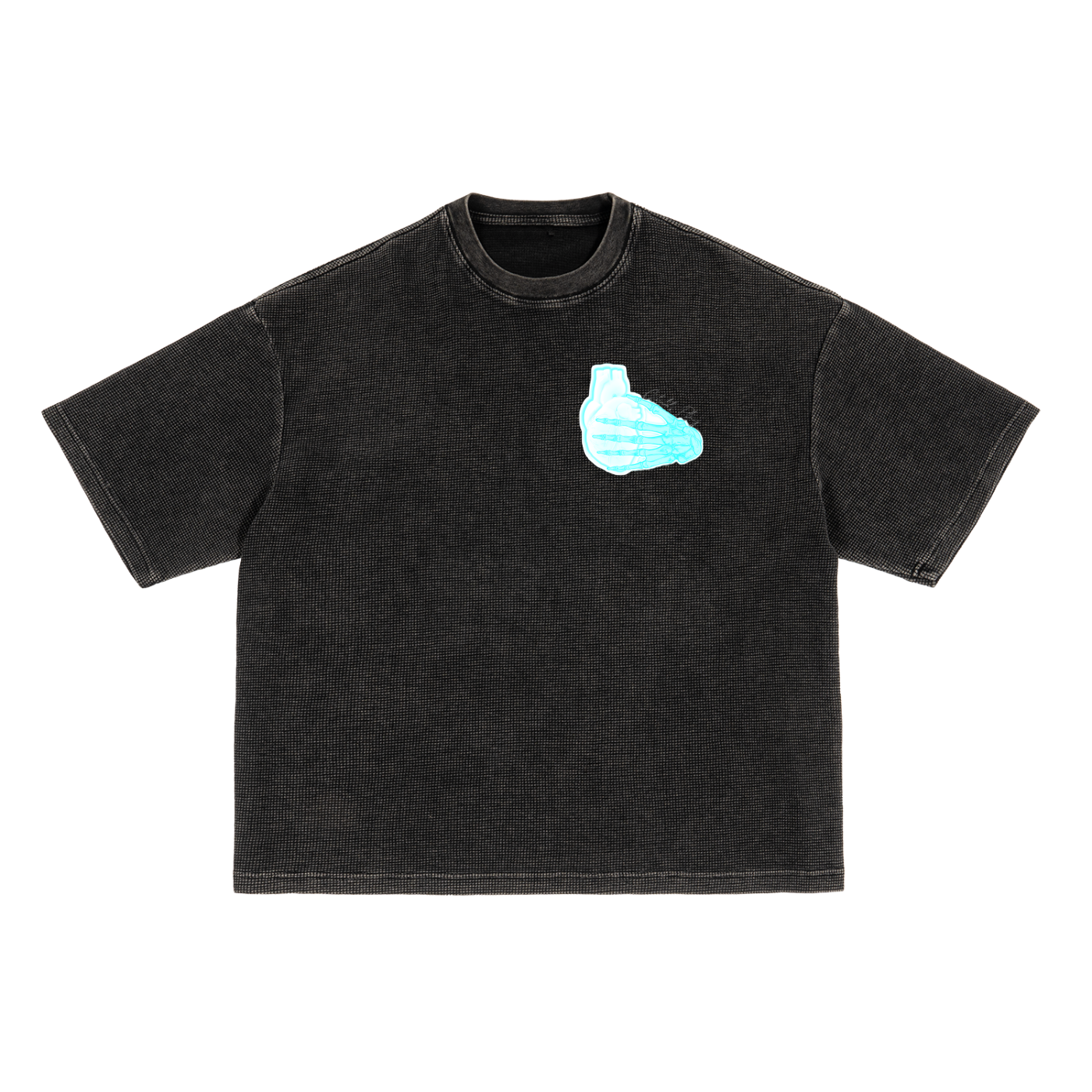 "Childsplay" Waffle-Texture Washed Boxy T-Shirt