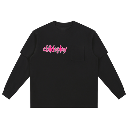 "Childsplay" Layered Long Sleeve Oversized Tee