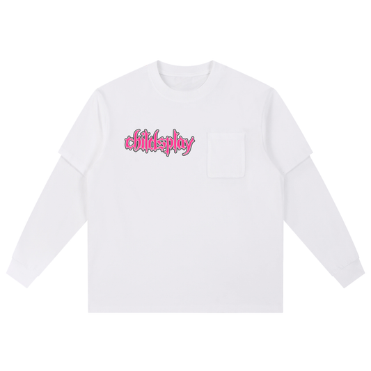 "Childsplay" Layered Long Sleeve Oversized Tee